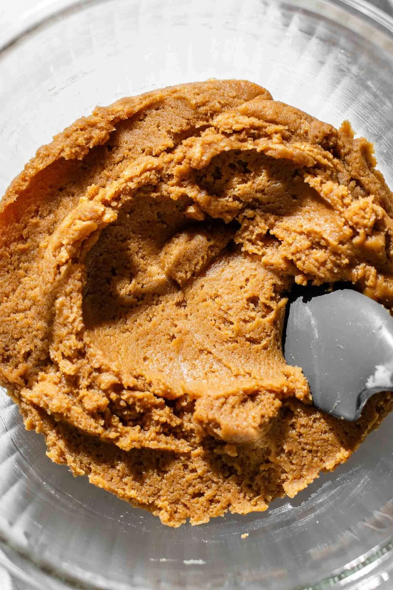 chewy pumpkin cookie dough in bowl